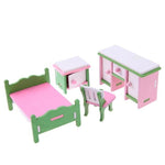 Simulation Miniature Wooden Furniture Toys Dolls Kids Baby Room Play Toy Furniture DollHouse Wood Furniture Set For Dolls