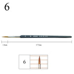 1 Piece Paint Brush Miniature Detail Fineliner Nail Art Drawing Brushes Wolf Half Paint Brushes For Acrylic Painting Supplies