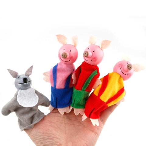 Hand Puppets Doll Animal for Kids Children Theater Baby Plush Toy Family Finger Puppets Set Cloth Doll Baby Christmas Marionette