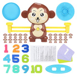 Math Match Game Board Toys Monkey Cat Match Balancing Scale Number Balance Game Kids Educational Toy to Learn add and subtract