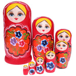 Russian Matryoshka Dolls Basswood Creative Bear Ear Nesting Dolls Gift Russian Traditional Feature Ethnic Style Unisex DIY Dolls