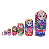 Russian Matryoshka Dolls Basswood Creative Bear Ear Nesting Dolls Gift Russian Traditional Feature Ethnic Style Unisex DIY Dolls