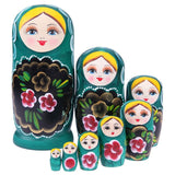 Russian Matryoshka Dolls Basswood Creative Bear Ear Nesting Dolls Gift Russian Traditional Feature Ethnic Style Unisex DIY Dolls