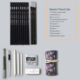 Marie's sketch pencil set sketch pen drawing pencil set beginner student professional full set of sketch pen art supplies