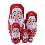 Russian Matryoshka Dolls Handmade Christams Santa Nesting Dolls Set Matryoshka Dolls Toys Home Decor Kids Christmas Gift