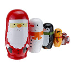 Russian Matryoshka Dolls Handmade Christams Santa Nesting Dolls Set Matryoshka Dolls Toys Home Decor Kids Christmas Gift