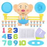 Math Match Game Board Toys Monkey Cat Match Balancing Scale Number Balance Game Kids Educational Toy to Learn add and subtract