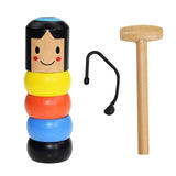 Funny Wooden Unbreakable Man Girl Doll Automatic Assemble Magic Trick Desktop Developmental Kids Toy  Stage Magic Props kid gift