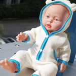 41CM Baby Kids Reborn Baby Doll Soft Vinyl Silicone Lifelike Sound Laugh Cry Newborn Baby Toy for Boys Girls Birthday Gift