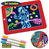 3D Light Up Magic Pad LED Writing Board For Plastic Creative Art Magic Board With Pen Brush Children Clipboard Educational Kids