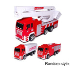 1pc Kids Boys Toy Car Simulation Ladder Water Tank Fire Truck Model Plastic Vehicles Toys Kids Gift Educational Children Cars