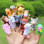 12Pcs /10 PCS Baby Toys Family Finger Puppets Stuffed Plush Cloth Doll Baby Educational Hand Animal Cute Toy