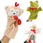 Cute Cartoon Animals Monkey Hand Puppet Doll Toy Frog Duck Plush Baby Comfortable Towel