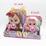 Electric Silicone Crying Baby Doll, Sound, Dressing Doll Toy Gift For Children