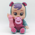 Electric Silicone Crying Baby Doll, Sound, Dressing Doll Toy Gift For Children