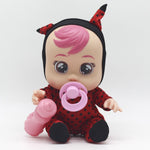 Electric Silicone Crying Baby Doll, Sound, Dressing Doll Toy Gift For Children