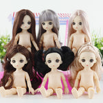 13 Moveable Jointed 15cm 1/12 BJD Dolls Toys BJD Baby Doll Naked Nude Women Body Fashion Dolls Toys for Girls Gift Normal Skin