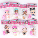 8PCS surprise LOL dolls no Original Packaging with label bag high quality action figure model surprise dolls sets 8~9CM