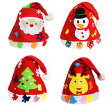 1PCS  Children DIY Creative Nonwoven fabric Hats Christmas Gift Creative Decoration Supplies Kids DIY Handmade Crafts Art Toys