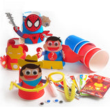 kindergarten lots arts crafts diy toys Iron Man Spiderman diy Cup crafts kids educational for children's toys girl/boy gift