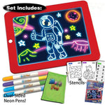 3D Drawing Pad Children Clipboard Set Creative Art Magic Board Pad With Pen LED Writing Board Kids Gift