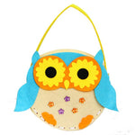 1pcs DIY Applique Bag Kids Children Handmade Montessori Toys Non-woven Cloth Cartoon Animal Flower Bag Craft Art Craft Gift