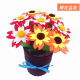 Art and Crafts Toy for Kids DIY Flower Pot Potted Plant Kindergarten Learning Education Toys Montessori Teaching Aids