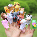 2019 3Sets Family Finger Puppets Stuffed Plush Cloth Doll Baby Educational Hand Animal Cute Toy Gift for Kids 12/10/6PCS