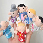 2019 3Sets Family Finger Puppets Stuffed Plush Cloth Doll Baby Educational Hand Animal Cute Toy Gift for Kids 12/10/6PCS