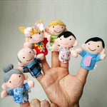 6pcs/set Puppet Finger Toy Unisex Toys for Children and Kids Toys Set Plush Hand Puppets Theater Dolls Cartoon Educational Toy