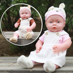 41CM Baby Kids Reborn Baby Doll Soft Vinyl Silicone Lifelike Sound Laugh Cry Newborn Baby Toy for Boys Girls Birthday Gift