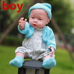 41CM Baby Kids Reborn Baby Doll Soft Vinyl Silicone Lifelike Sound Laugh Cry Newborn Baby Toy for Boys Girls Birthday Gift