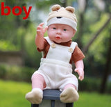 41CM Baby Kids Reborn Baby Doll Soft Vinyl Silicone Lifelike Sound Laugh Cry Newborn Baby Toy for Boys Girls Birthday Gift