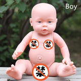 41CM Baby Kids Reborn Baby Doll Soft Vinyl Silicone Lifelike Sound Laugh Cry Newborn Baby Toy for Boys Girls Birthday Gift