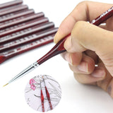 1 Piece Paint Brush Miniature Detail Fineliner Nail Art Drawing Brushes Wolf Half Paint Brushes For Acrylic Painting Supplies