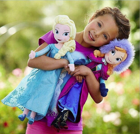 Hot fashion Original Unique Gifts high quality Sweet Cute Girls Toys Princess Anna and Elsa Doll Pelucia Boneca Plush elsa