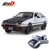 Initial D AE86 Alloy Metal Diecast Cars Model Inital Toy Car Vehicles RX7 Pull Back 1:28 Light For Children Boy Toys