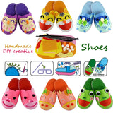 DIY Handmade Cartoon slippers sewing kit,Non-woven Fabric Shoes kids Art & Crafts Kindergarden Montessori Educational Kid Toys