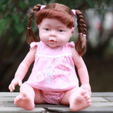 41CM Baby Kids Reborn Baby Doll Soft Vinyl Silicone Lifelike Sound Laugh Cry Newborn Baby Toy for Boys Girls Birthday Gift