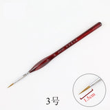 1 Piece Paint Brush Miniature Detail Fineliner Nail Art Drawing Brushes Wolf Half Paint Brushes For Acrylic Painting Supplies