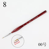 1 Piece Paint Brush Miniature Detail Fineliner Nail Art Drawing Brushes Wolf Half Paint Brushes For Acrylic Painting Supplies