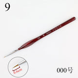 1 Piece Paint Brush Miniature Detail Fineliner Nail Art Drawing Brushes Wolf Half Paint Brushes For Acrylic Painting Supplies