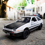 Initial D AE86 Alloy Metal Diecast Cars Model Inital Toy Car Vehicles RX7 Pull Back 1:28 Light For Children Boy Toys