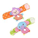 Wrist Strap Rattles Animal Socks Toy New A Pair 2pcs/set Baby Infant Soft Handbells Hand Foot Developmental Toys 0-12Months