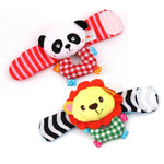 Wrist Strap Rattles Animal Socks Toy New A Pair 2pcs/set Baby Infant Soft Handbells Hand Foot Developmental Toys 0-12Months