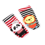 Wrist Strap Rattles Animal Socks Toy New A Pair 2pcs/set Baby Infant Soft Handbells Hand Foot Developmental Toys 0-12Months