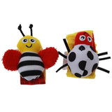 Wrist Strap Rattles Animal Socks Toy New A Pair 2pcs/set Baby Infant Soft Handbells Hand Foot Developmental Toys 0-12Months