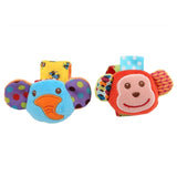 Wrist Strap Rattles Animal Socks Toy New A Pair 2pcs/set Baby Infant Soft Handbells Hand Foot Developmental Toys 0-12Months