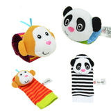 Wrist Strap Rattles Animal Socks Toy New A Pair 2pcs/set Baby Infant Soft Handbells Hand Foot Developmental Toys 0-12Months