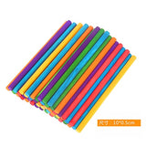 50Pcs DIY Wooden Stick Popsicle Ice Cream Sticks Colorful Hand Crafts Art Creative Educational Toys For Children Kids Baby